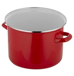 Garnek FLORINA Prosty Gładki 20 cm Czerwony