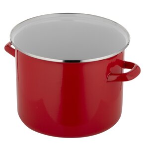 Garnek FLORINA Prosty Gładki 22 cm Czerwony