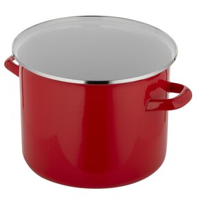Garnek FLORINA Prosty Gładki 18 cm Czerwony