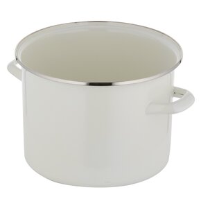 Garnek FLORINA Prosty Gładki 20 cm Kremowy