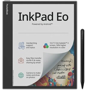 Czytnik e-booków POCKETBOOK InkPad Eo 10.3", Podświetlany ekran, Wi-Fi, Bez reklam Szary