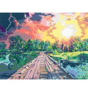 Malowanie po numerach RAVENSBURGER CreArt na płótnie Magiczny Zachód 23912