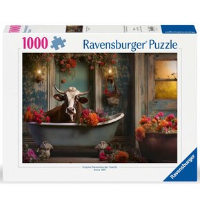 Puzzle RAVENSBURGER Krowa w kąpieli 12000782 (1000 elementów)
