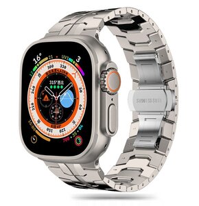 Pasek TECH-PROTECT Stainless Line do Apple Watch 6/7/8/9/10/SE/Ultra 1/2 (44/45/46/49mm) Tytanowy