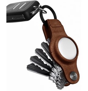Organizer do kluczy KEYSMART Air Leather na AirTag Brązowy