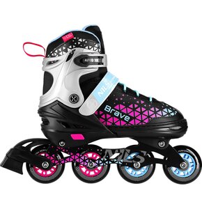 Łyżworolki NILS EXTREME Brave NH18190A 4w1 (rozmiar 29-33) Czarno-różowy