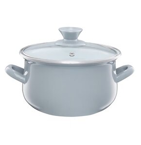 Garnek EMALIA OLKUSZ Pyza 22 cm Szary