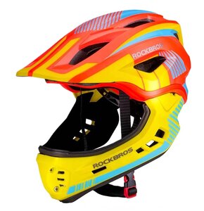 Kask rowerowy ROCKBROS TT-32SOYB-S Żółto-pomarańczowy dla Dzieci (rozmiar S)