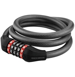 Zapięcie rowerowe ROCKBROS RKS507-1BK Linka Czarny