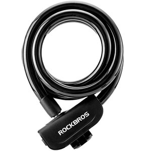 Zapięcie rowerowe ROCKBROS RKS515-BK Linka Czarny