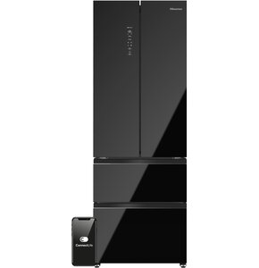 Lodówka HISENSE RF632N4GBE1 No Frost 200cm Czarne szkło