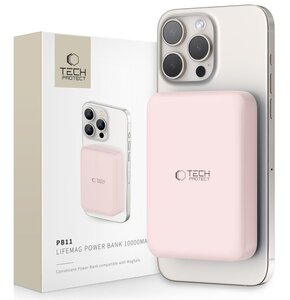 Powerbank TECH-PROTECT PB11 LifeMag MagSafe 10000 mAh 15W Różowy