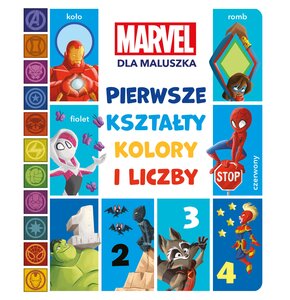 Książka Marvel Pierwsze kształty kolory i liczby dla maluszka Sheila Sweey Higginson (twarda okładka)