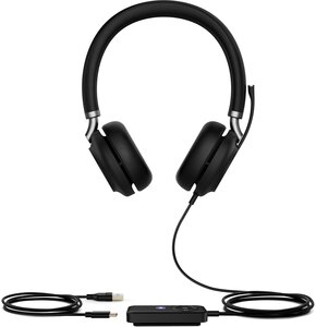 Słuchawki YEALINK UH38 Dual BAT Teams USB-C Bezprzewodowe, Nauszne