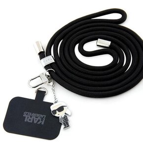 Pasek KARL LAGERFELD CBDY Cord Czarny