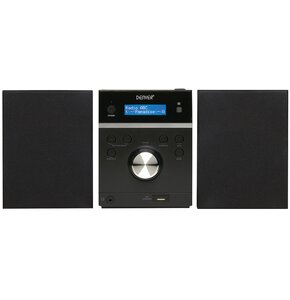 Wieża DENVER MDA-240 Czarny, Odtw.CD, Bluetooth, Tuner FM z pamięcią stacji, Wyjście słuchawkowe