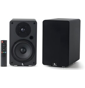 Aktywne,Podstawkowe kolumny głośnikowe LAUDNBERG S1 Czarne (2 szt.),Bluetooth 5.0,HDMI,ARC,Regulacja niskich i wysokich tonów