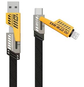 Kabel USB Typ-C/USB - USB Typ-C/Lightning AWEI CL-226 1.2 m Czarny