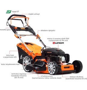 Kosiarka spalinowa GATEC GT 353 N KS LY196 z napędem 530mm 4.0KW