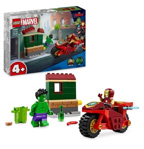 LEGO 76287 Super Heroes Marvel Iron Man z motocyklem i Hulk