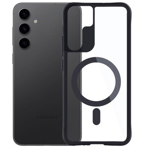 Etui 3MK Satin Armor MagCase do Samsung Galaxy S24+ Przezroczysto-czarny
