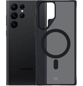 Etui 3MK Smoke MagCase do Samsung Galaxy S22 Ultra 5G Czarny transparentny