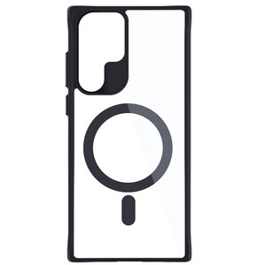 Etui 3MK Satin Armor MagCase do Samsung Galaxy S23 Ultra Przezroczysto-czarny