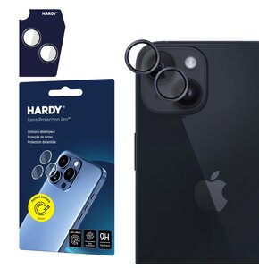 Szkło hartowane na obiektyw 3MK Hardy Lens Protection Pro do Apple iPhone 15/15 Plus Czarny