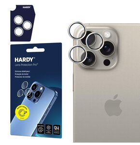 Szkło hartowane na obiektyw 3MK Hardy Lens Protection Pro do Apple iPhone 15 Pro Max Naturalny