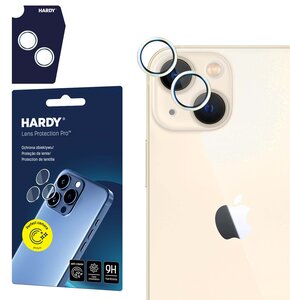 Szkło hartowane na obiektyw 3MK Hardy Lens Protection Pro do Apple iPhone 15/15 Plus Żółty