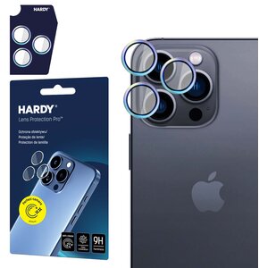 Szkło hartowane na obiektyw 3MK Hardy Lens Protection Pro do Apple iPhone 15 Pro Max Wielokolorowy