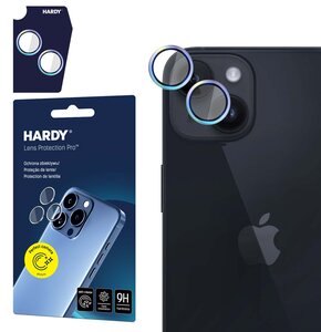Szkło hartowane na obiektyw 3MK Hardy Lens Protection Pro do Apple iPhone 15/15 Plus Wielokolorowy