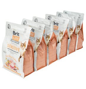 Karma dla kota BRIT CARE Grain Free Sensitive Indyk i Łosoś 6 x 2 kg