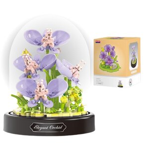 Klocki plastikowe QBI Elegancka orchidea w kloszu 1081375
