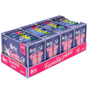 Karma dla kota BRIT Pouch Jelly Fillet Family Plate Mix smaków (48x 85 g)