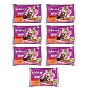 Karma dla kota WHISKAS Junior Klasyczne posiłki Wołowina z kurczakiem (28 x 85 g)