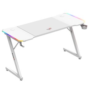 Biurko gamingowe HUZARO Hero 3.3 RGB Biały
