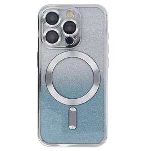 Etui TECTO SHIELD SparkleFlex Mag do Apple iPhone 15 Pro Max Srebrny Gradient