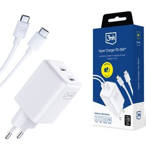 Ładowarka sieciowa 3MK Hyper Charger PD 45W Biały