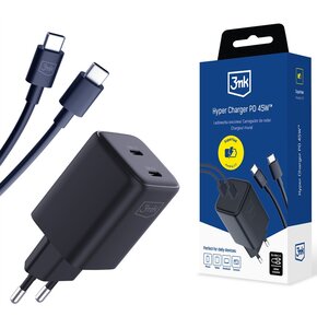 Ładowarka sieciowa 3MK Hyper Charger PD 45W Czarny