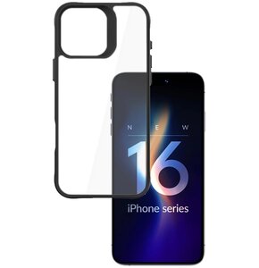 Etui 3MK Satin Armor Case+ do Apple iPhone 16 Pro Przezroczysto-czarny