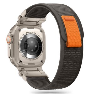 Pasek TECH-PROTECT Nylon Delta do Apple Watch 4/5/6/7/8/9/SE/Ultra (42/44/45/49mm) Czarno-pomarańczowy