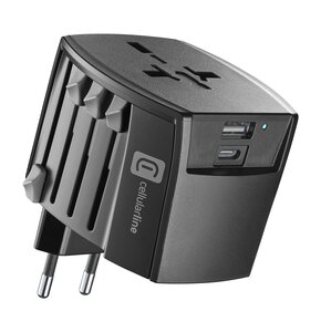 Adapter podróżny CELLULARLINE WTA Charger 20 WK 1 x USB-A 1 x USB-C (Globalny)