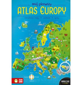 Książka z zadaniami Mój pierwszy atlas Europy (miękka okładka)