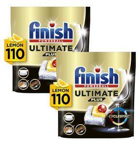 Kapsułki do zmywarki FINISH Powerball Ultimate Plus All in 1 Lemon - 2 x 110 szt.