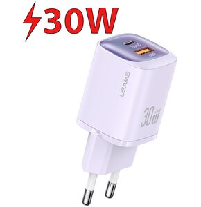 Ładowarka sieciowa USAMS CC254 30W Fioletowy