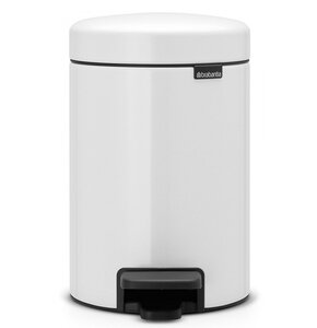 Kosz na śmieci z pedałem BRABANTIA 112126 NewIcon uszczelka przeciwzapachowa, malowany 3L Biały