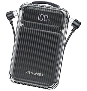 Powerbank indukcyjny AWEI P89K 10000mAh 15W Czarny