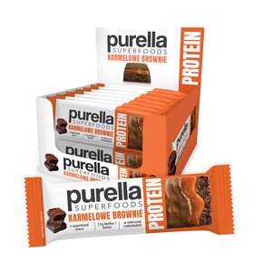 Baton proteinowy PURELLA Superfoods Karmelowe brownie (15 x 45 g)