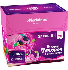 Klocki elastyczne MARIOINEX Mini Waffle Smok Diplodok i słodki kotek 906224